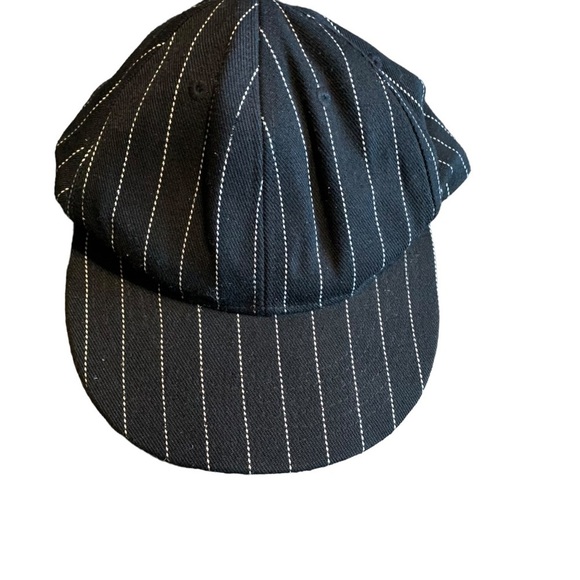 Vintage Vegabond & Vega striped cap with New York Skyline patch on back - Picture 1 of 3